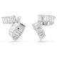 Ariana Grande X Swarovski Ear Cuffs Baguette Cut, White, Rhodium Plated