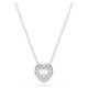 Ariana Grande X Swarovski Pendant Mixed Cuts, Heart, White, Rhodium Plated