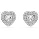 Ariana Grande X Swarovski Stud Earrings Mixed Cuts, Heart, White, Rhodium Plated