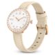 Certa Watch Swiss Made, Leather Strap, Beige, Rose Gold-tone Finish