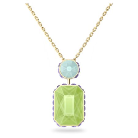 Chroma Necklace Octagon Cut, Multicolored, Gold-tone Plated