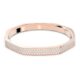 Dextera Bangle Octagon Shape, White, Rose Gold-tone Plated