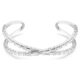 Hyperbola Cuff Infinity, White, Rhodium Plated White