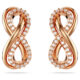 Hyperbola Stud Earrings Infinity, White, Rose Gold-tone Plated