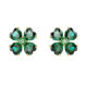 Idyllia Stud Earrings Clover, Green