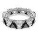 Matrix Cocktail Ring Triangle Cut, Black, Rhodium Plated