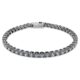 Matrix Tennis Bracelet Round Cut, Gray, Ruthenium Plated L