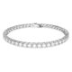 Matrix Tennis Bracelet Round Cut, White, Rhodium Plated M
