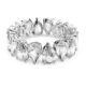 Matrix Vittore Ring Drop Cut, White, Rhodium Plated 50