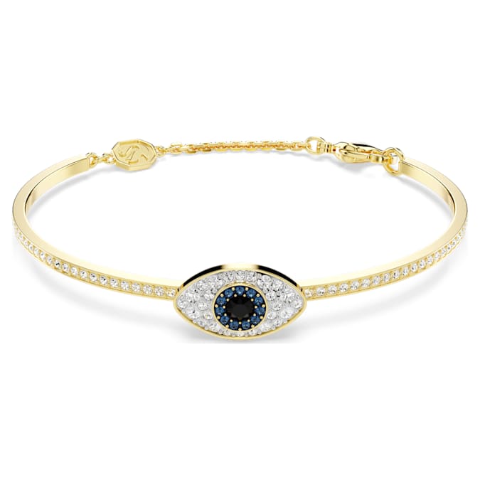 Symbolica Bangle Evil Eye, Blue, Gold-tone Plated