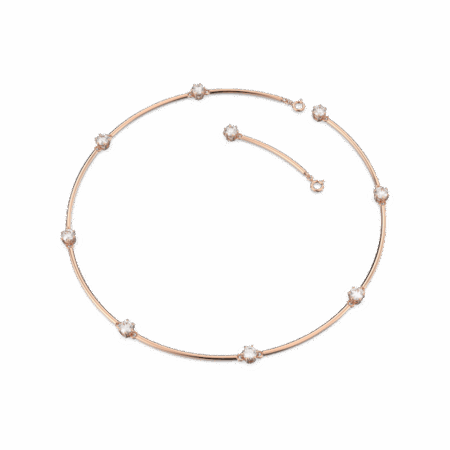 Collier Constella, Taille ronde, Blanc, Placage de ton or rosé