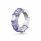 Boucle d'oreille manchette Millenia, Mono, Taille octogonale, Violet