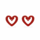 Clous d'oreilles Sublima, Cœur, Petites, Rouges, Placage de ton or