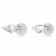 Clous d'oreilles Lucent, Pavé, Boule, Blanches, Métal rhodié