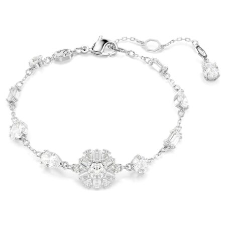 Idyllia bracelet mixed snowflake white rhodium plated