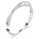 Hyperbola bangle mixed white rhodium plated