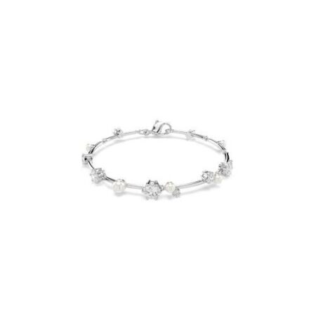 Constella tennis bracelet crystal pearl round white