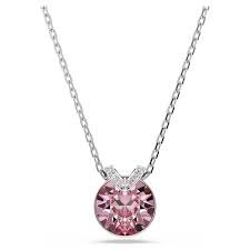 Bella V pendant round pink