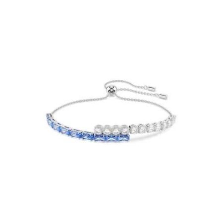 Matrix bracelet mixed cut blue rhodium plated