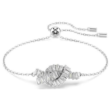 Matrix bracelet baguette white rhodium plated
