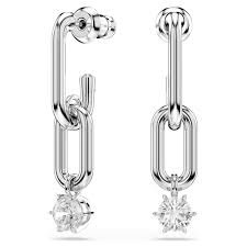 Constella drop earrings white rhodium plated