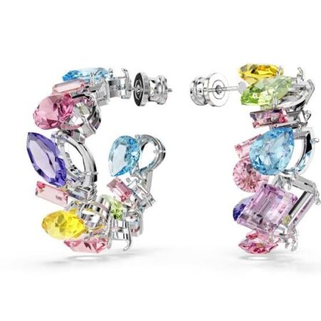 Gema hoop earrings asymmetrical design mixed small Multicolored