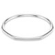 Dextera bangle, octagon shape, Round cute, white, rhodium, plated L