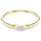 Dextera bangle, Round cut, white Gold tone plated L