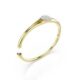 Dextera bangle, Round cut, white, Gold-tone plated M
