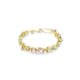 Gema tennis bracelet mixed Multicolored gold plated