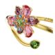 Idyllia bangle mixed flower Multicolored gold plated