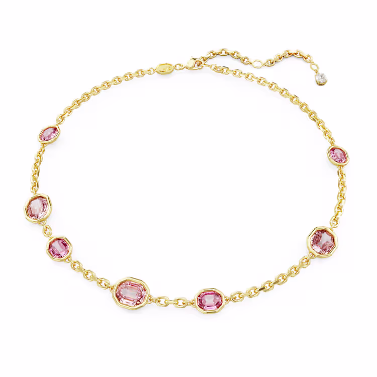 Collier Imber Taille octogonale, Rose, Plaqué or 18 carats