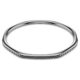 Dextera bangle octagon shape round white ruthénium plated L