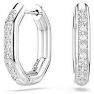 Dextera hoop earrings octagon shape round white