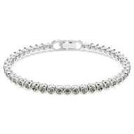 Imber Emily Tennis bracelet, Round cut Black, rhodium plated