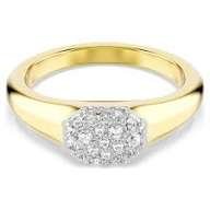 Dextera ring, Mixed cuts, white, Gold-tone plated