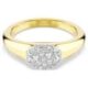 Dextera ring, Mixed cuts white, Gold-tone plated