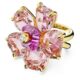 Idyllia cocktail ring flower pink gold 55