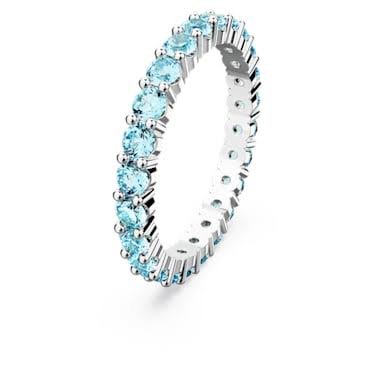 Matrix ring round cut blue rhodium 58
