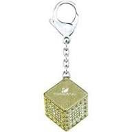 Swarovski dice gold tone
