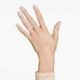 Hyperbola ring, infinity, white, silver-tone finish