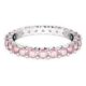 Bague matrix taille ronde rose metal 55