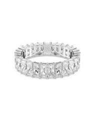 Matrix ring baguette cut white rhodium plated 60