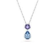 Chroma pendant, Mixed cuts, Multicolored, rhodium plated