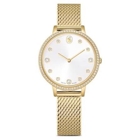 Clarica watch swiss made metal bracelets gold tone finish