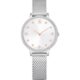 Clarica watch swiss made metal bracelets silver tone