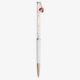 Crystalline ballpoint pen ladybug white red rose gold