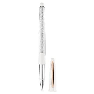 Crystalline rollerball pen white rose