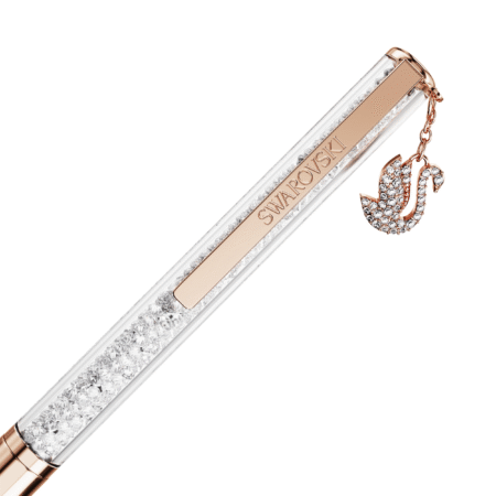 crystalline ballpoint pen swan rose gold