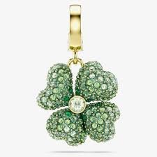 Idyllia charm clover green 18k gold